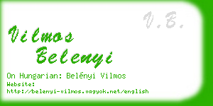 vilmos belenyi business card